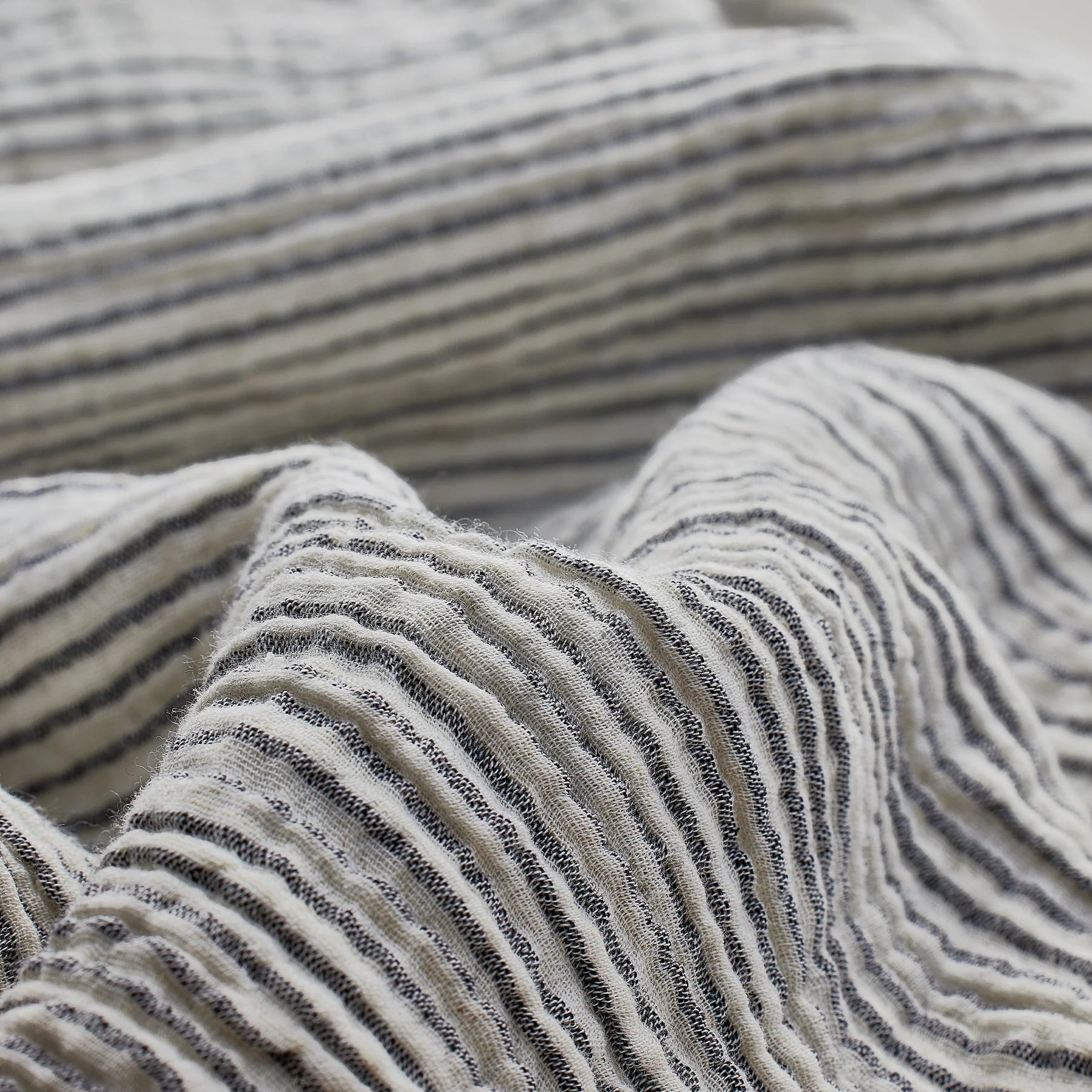 Pokoloko - Striped Crinkle Cotton Top -