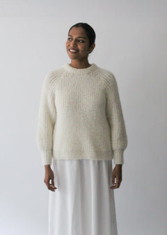 Sattva by Sarah - White Point Sweater - White