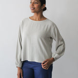 Sattva by Sarah - Boxy Blouse - Light Grey