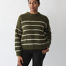 Sattva by Sarah - Stripe Crew - Green White