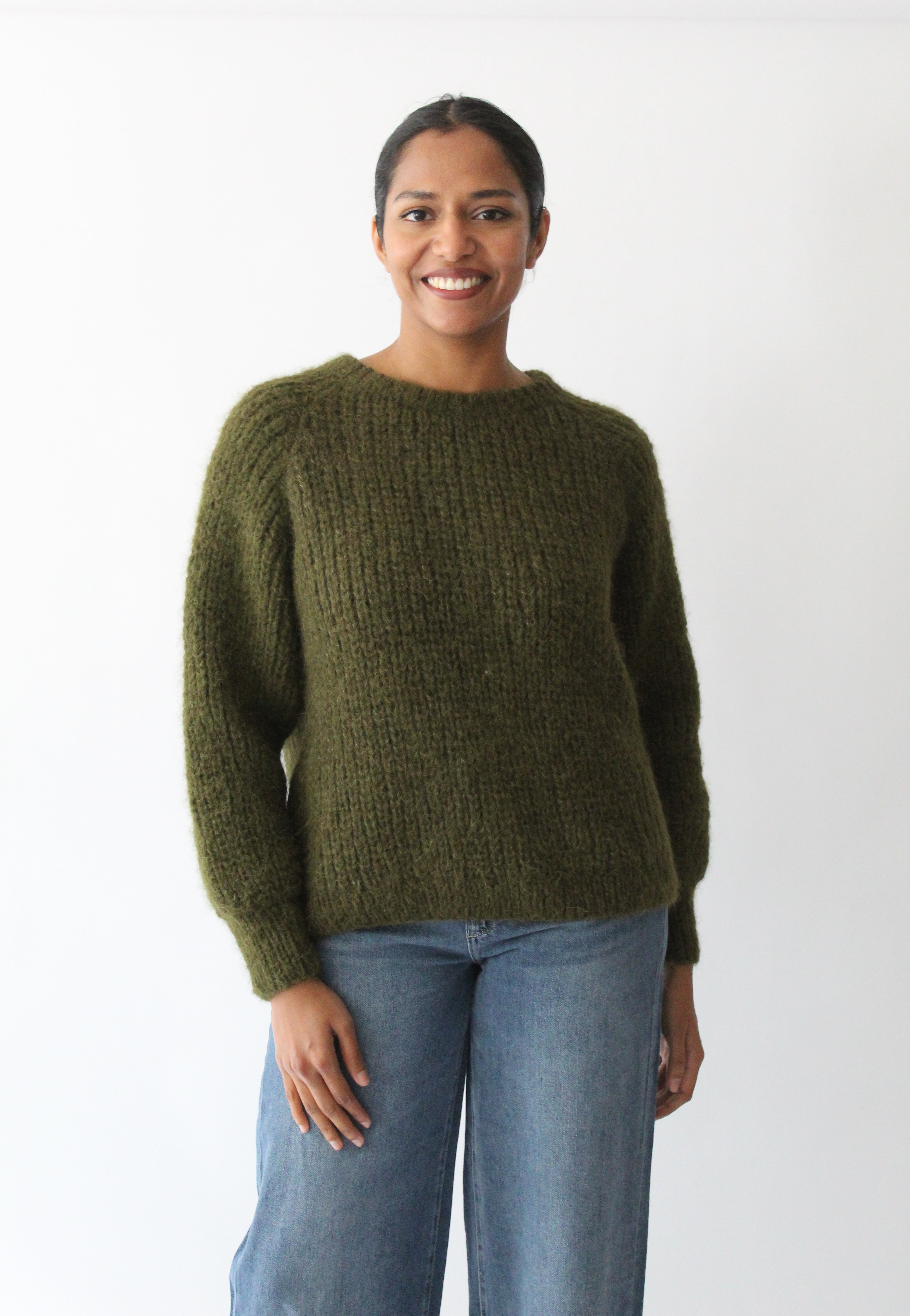 Sattva by Sarah - White Point Sweater - Green