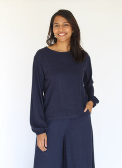 Sattva by Sarah - Boxy Blouse - Marine