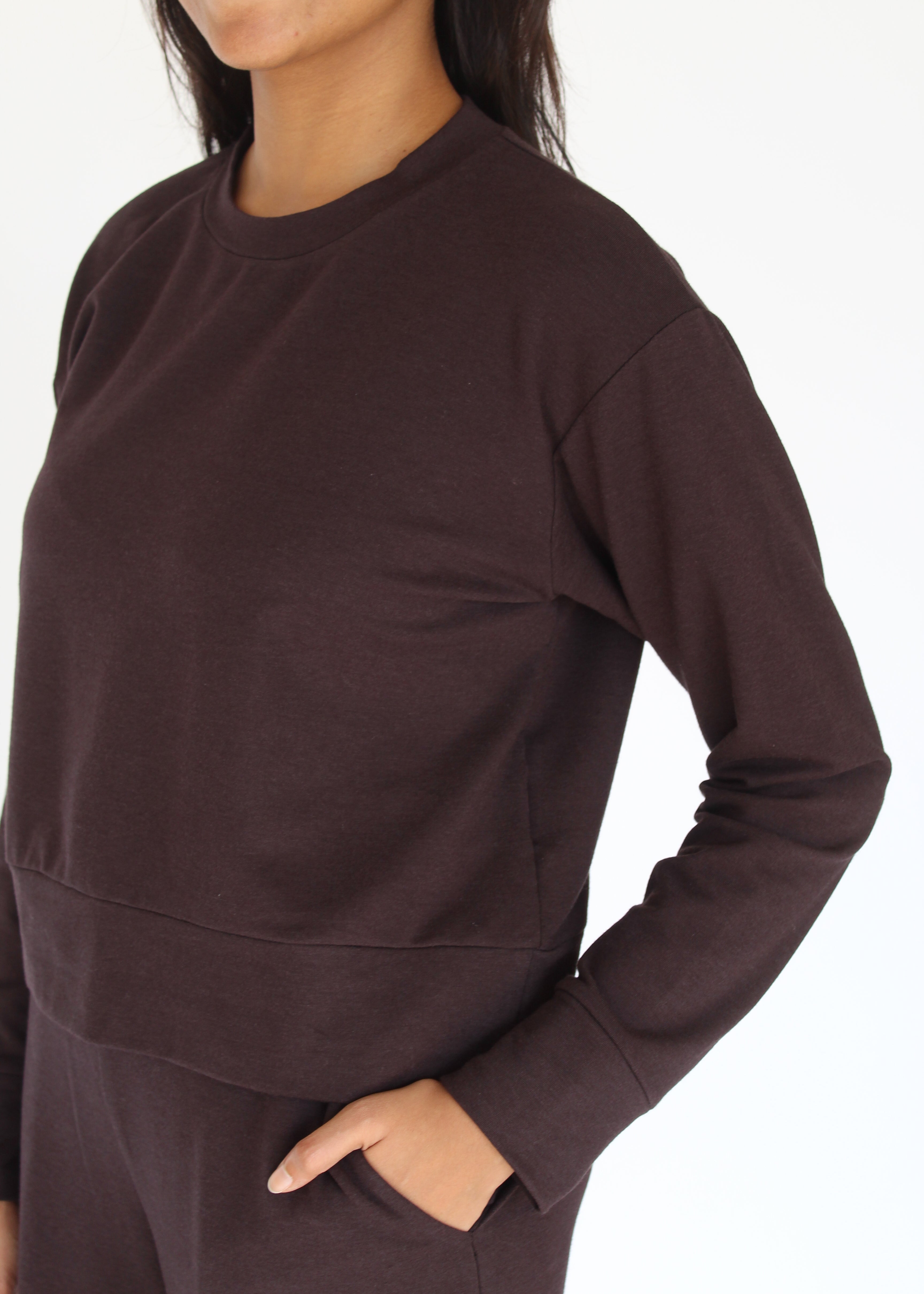 Sattva by Sarah - Boyfriend Sweatshirt - Black Bean