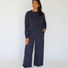 Sattva by Sarah - Fleece Pant - Marine Navy