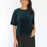 Sattva by Sarah - Velvet Everyday Crop Blouse -
