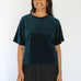 Sattva by Sarah - Velvet Everyday Crop Blouse - Textured Green