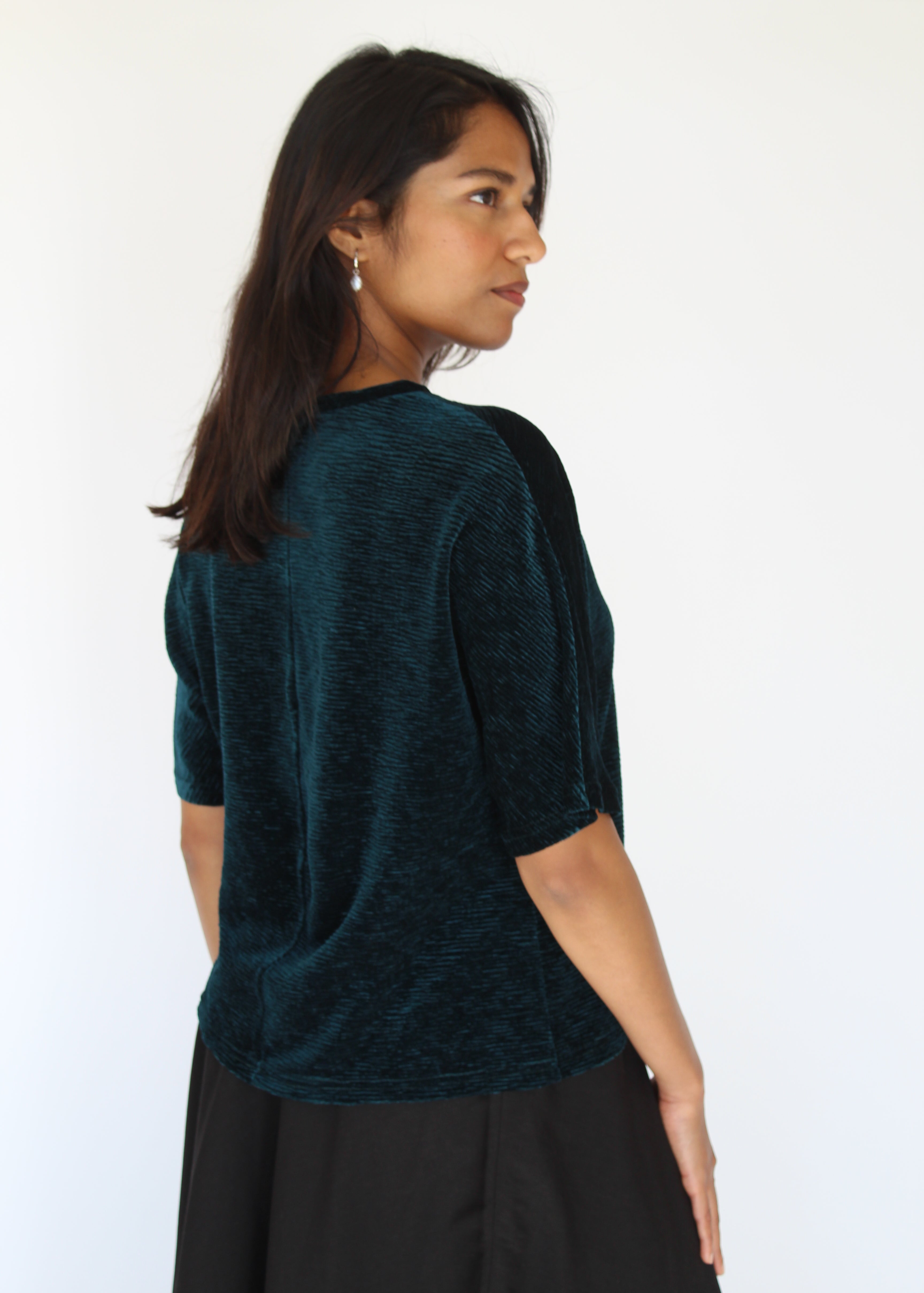 Sattva by Sarah - Velvet Everyday Crop Blouse -