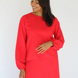 Sattva by Sarah - Boxy Blouse - Fire Red