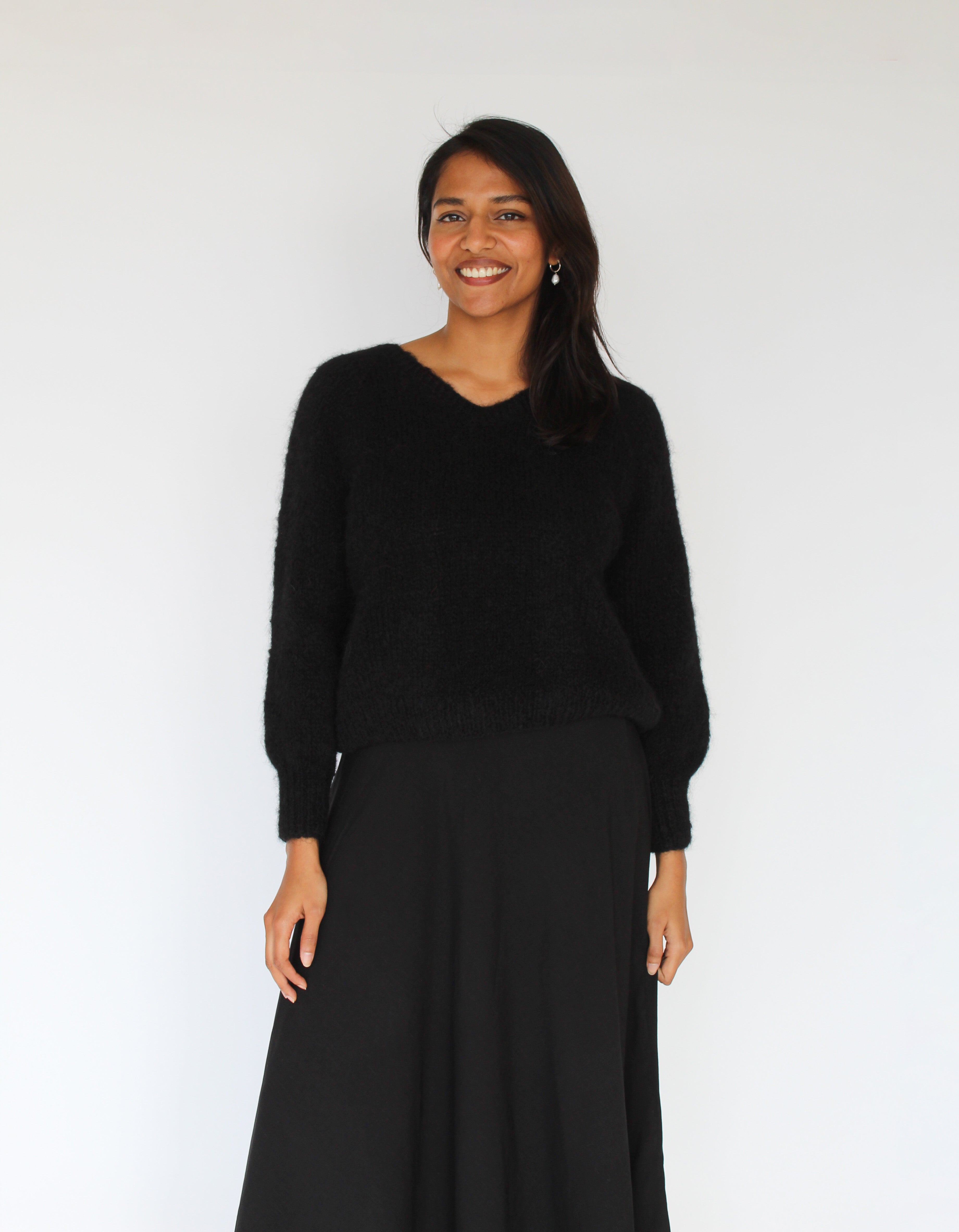 Sattva by Sarah - LuLu V-Neck Sweater - Black