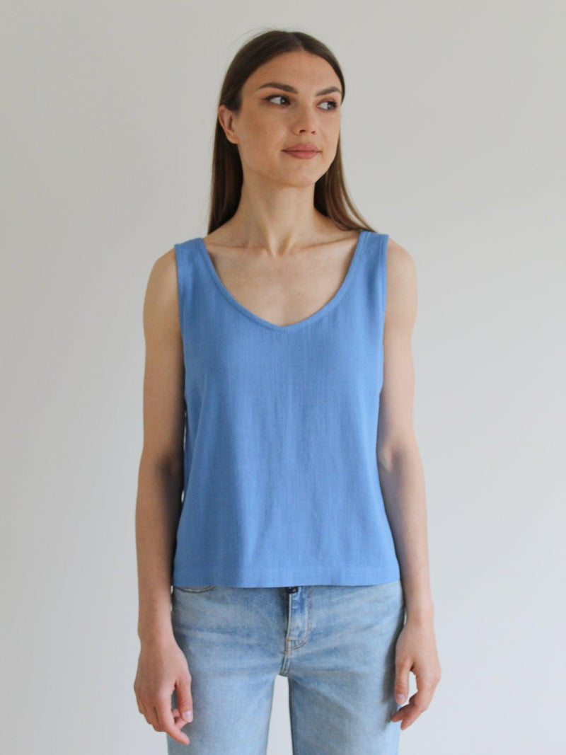 V-Crop Tank-Sattva by Sarah-Sattva Boutique