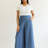 Sattva by Sarah - Denim Flowy Pant - Medium Wash
