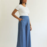 Sattva by Sarah - Denim Flowy Pant -