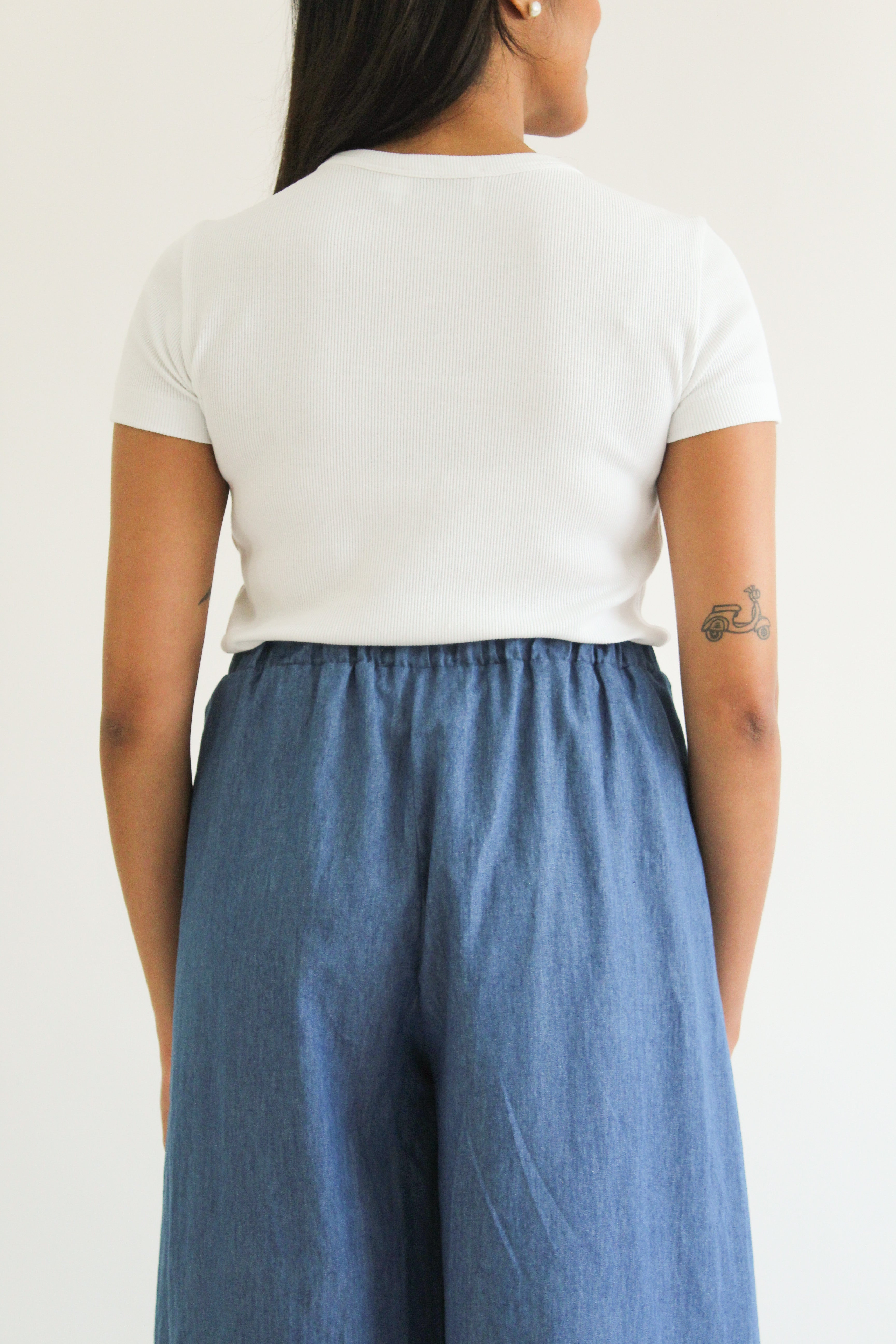 Sattva by Sarah - Denim Flowy Pant -