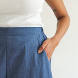 Sattva by Sarah - Denim Flowy Pant -