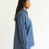Sattva by Sarah - Denim Collar Blouse -