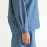 Sattva by Sarah - Denim Collar Blouse -