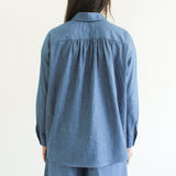 Sattva by Sarah - Denim Collar Blouse -