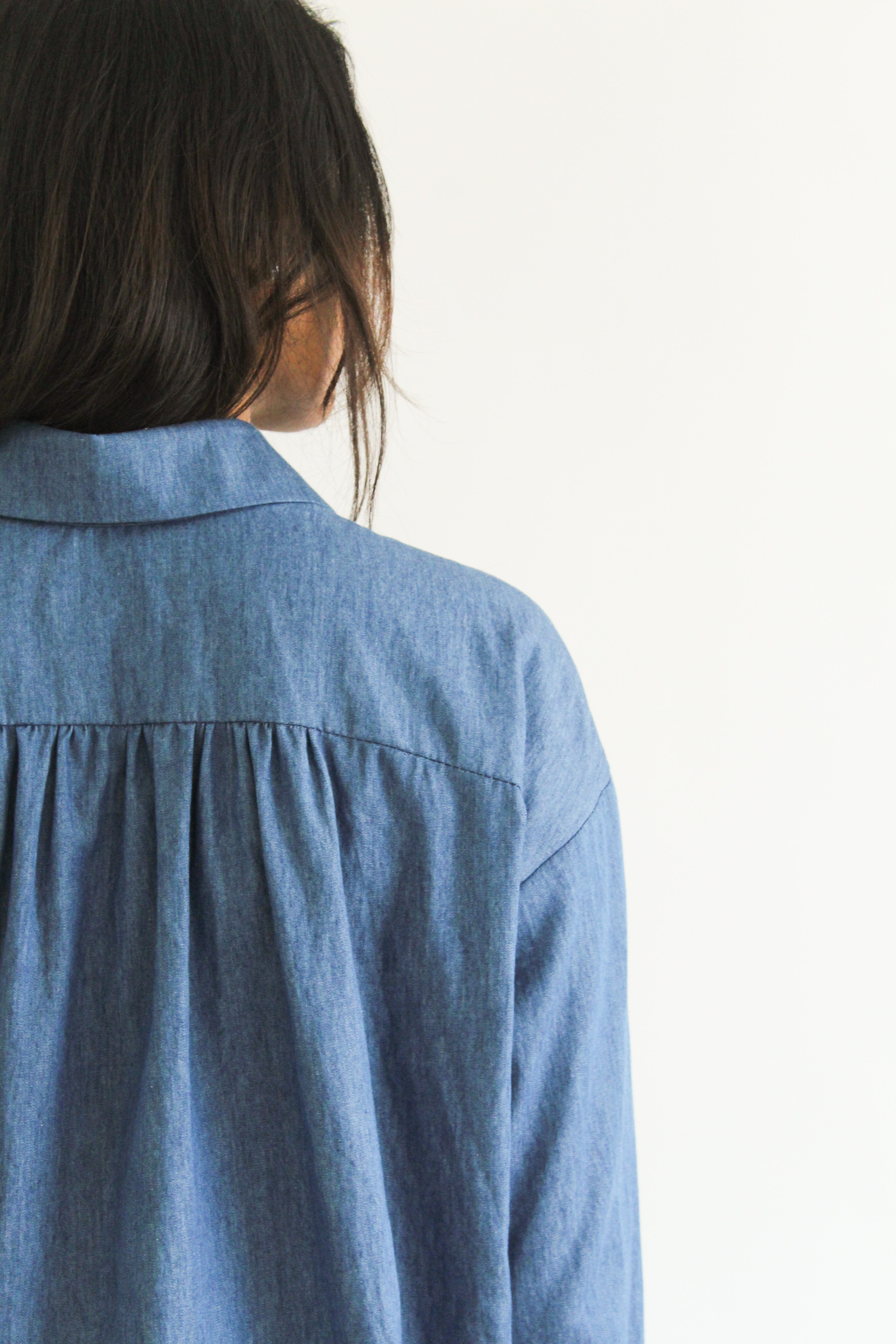 Sattva by Sarah - Denim Collar Blouse -