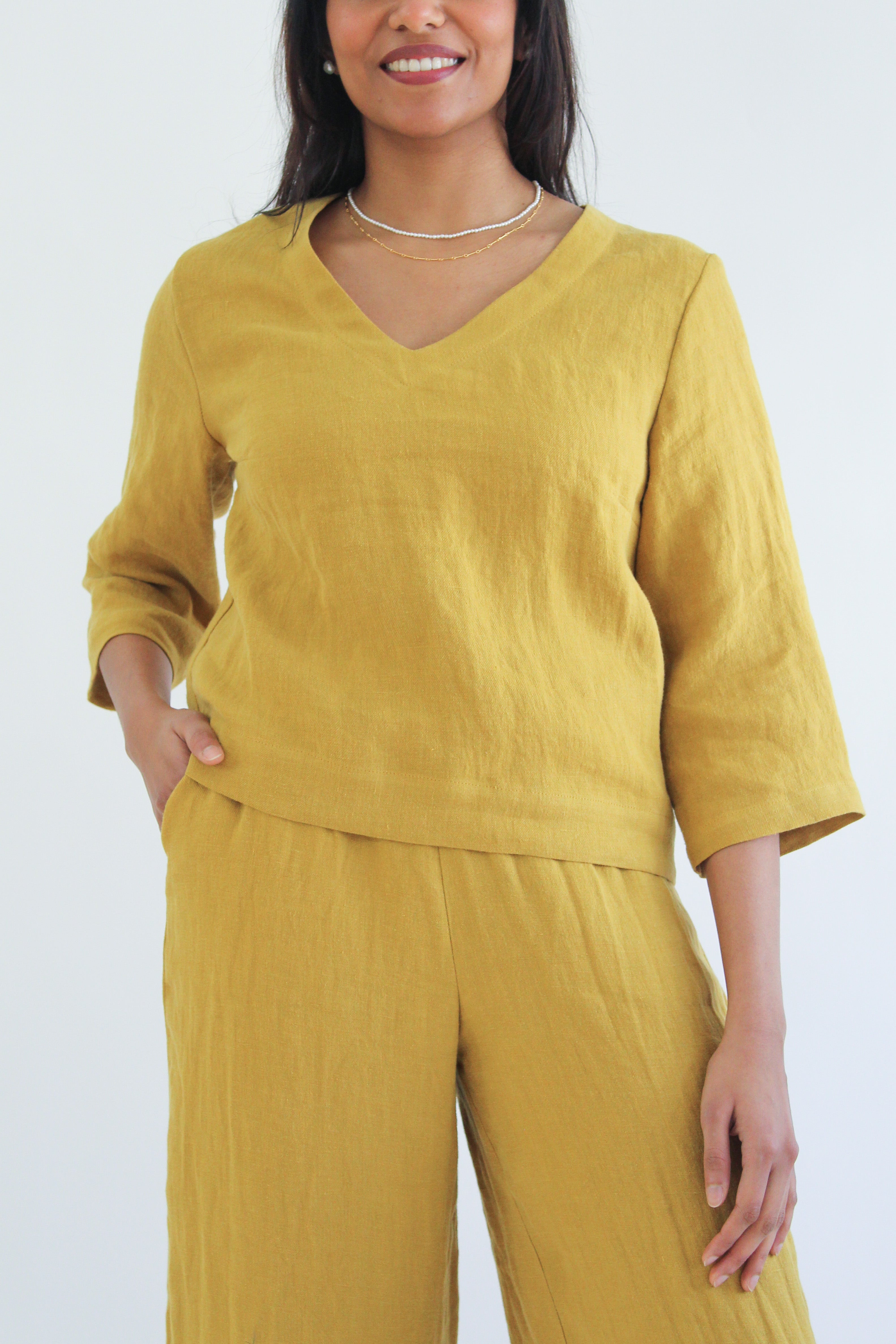 Sattva by Sarah - Helen V-Neck Blouse -