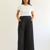 Sattva by Sarah - Poplin Flowy Pant - Black