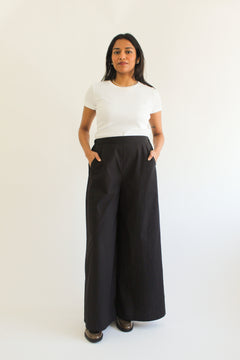 Sattva by Sarah - Poplin Flowy Pant - Black