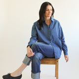 Sattva by Sarah - Denim Collar Blouse -