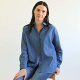 Sattva by Sarah - Denim Collar Blouse -