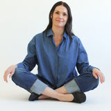 Sattva by Sarah - Denim Collar Blouse -