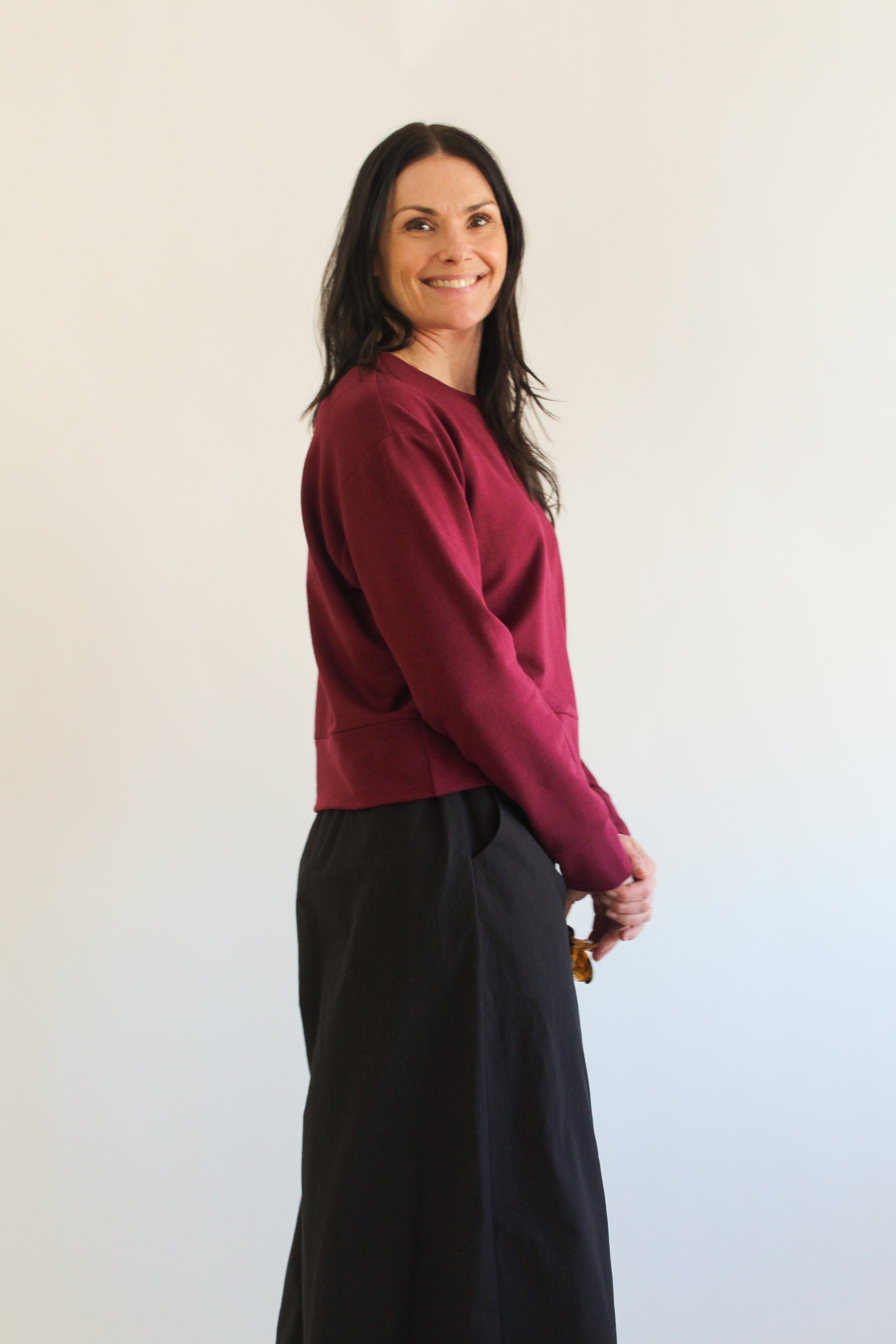 Sattva by Sarah - Boyfriend Crop Sweatshirt -