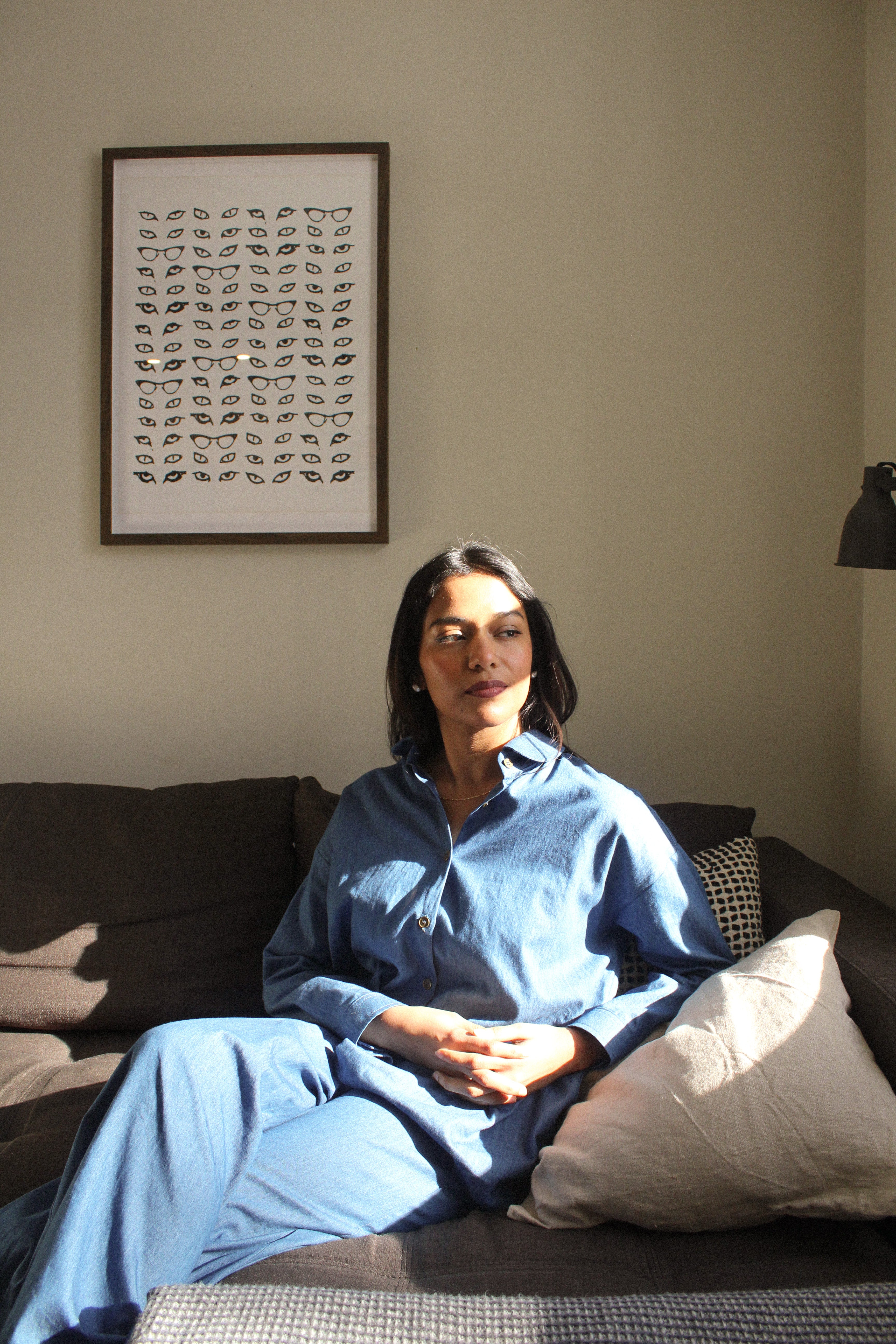 Sattva by Sarah - Denim Collar Blouse -