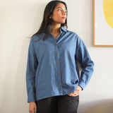 Sattva by Sarah - Denim Collar Blouse -