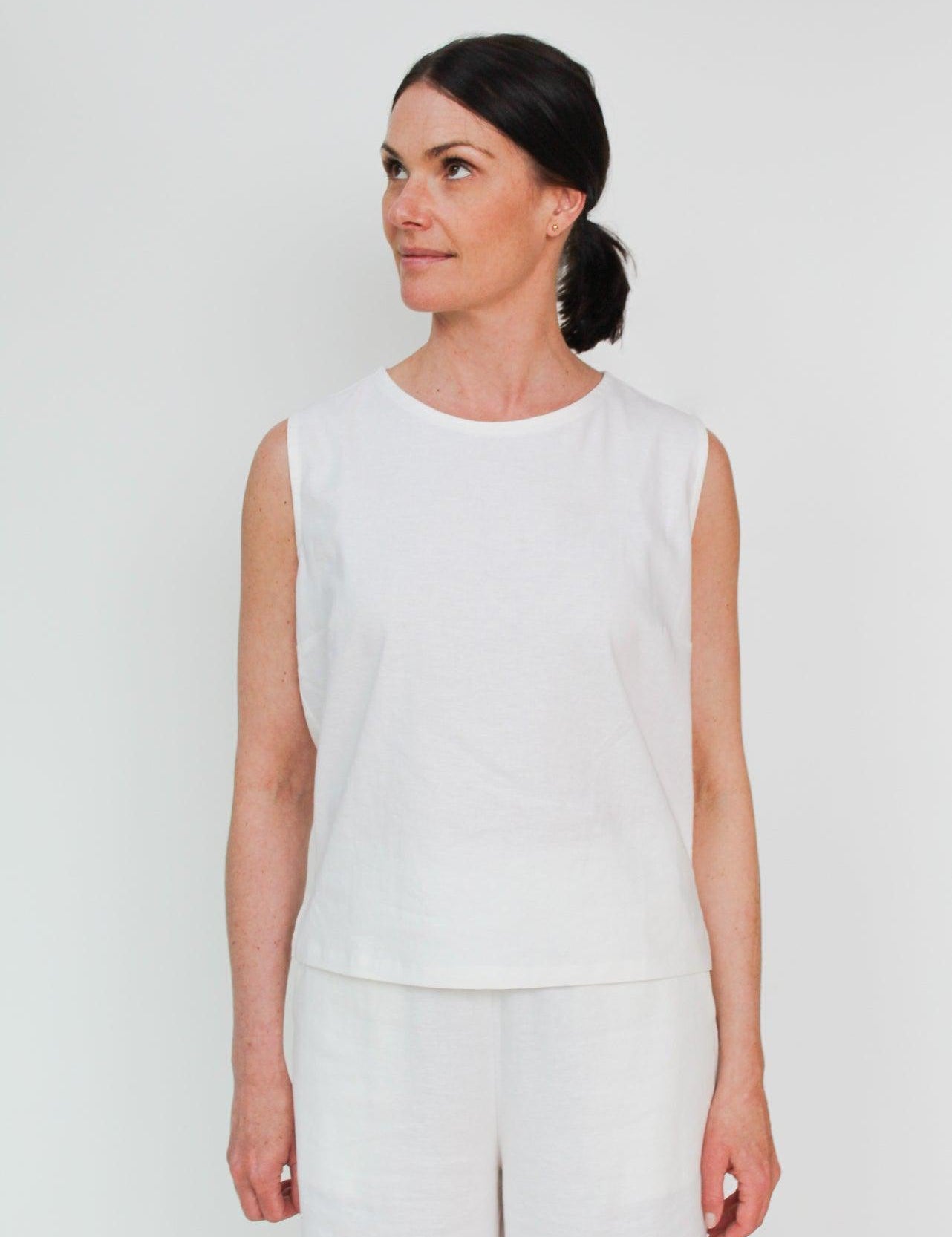 Sattva by Sarah - Shell Top - White