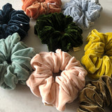Billy Bamboo - Silk Velvet Scrunchie – Deep Sea -