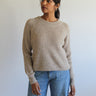 Sattva by Sarah - Cozy Crew Crop Sweater - Greige