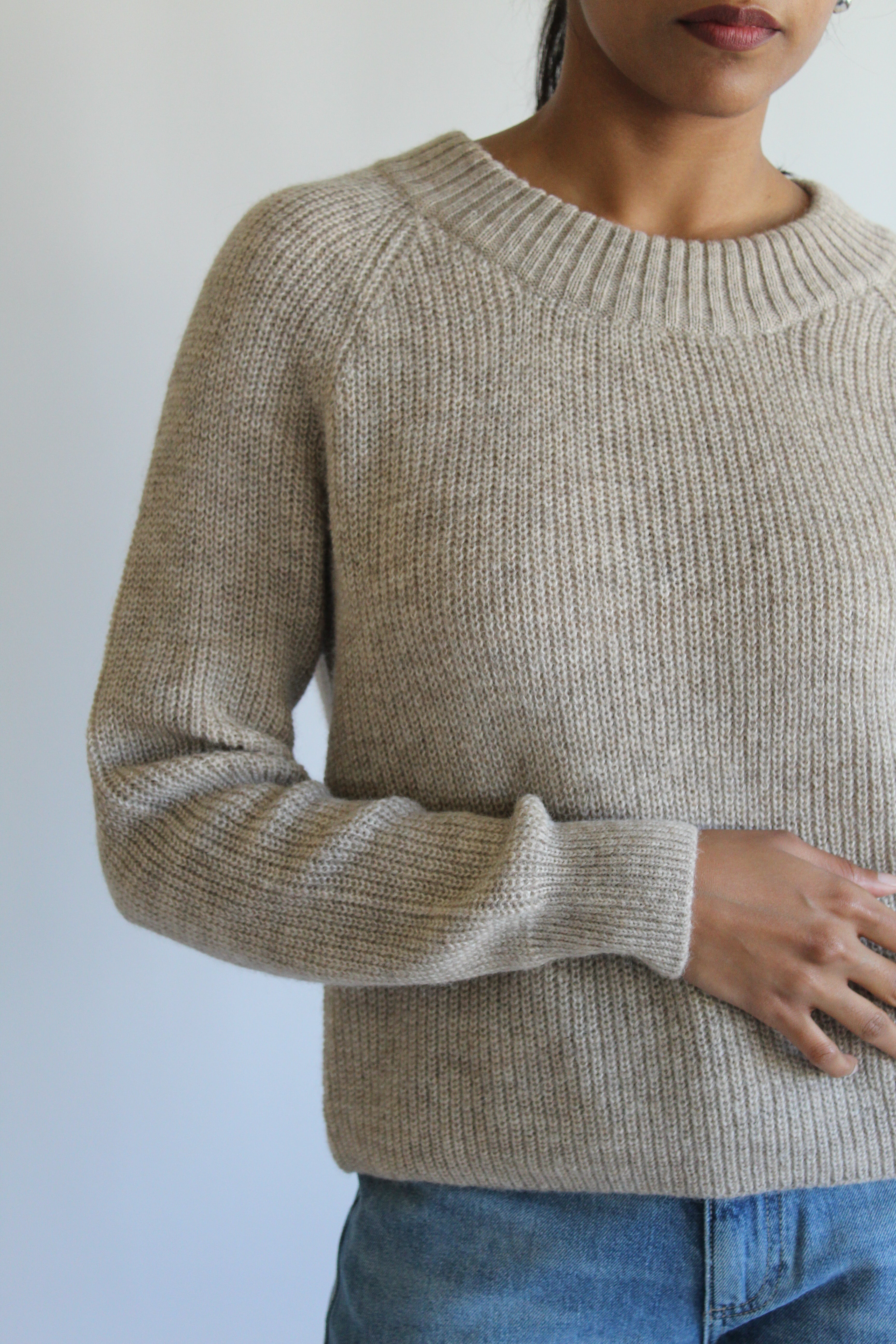 Sattva by Sarah - Cozy Crew Crop Sweater -
