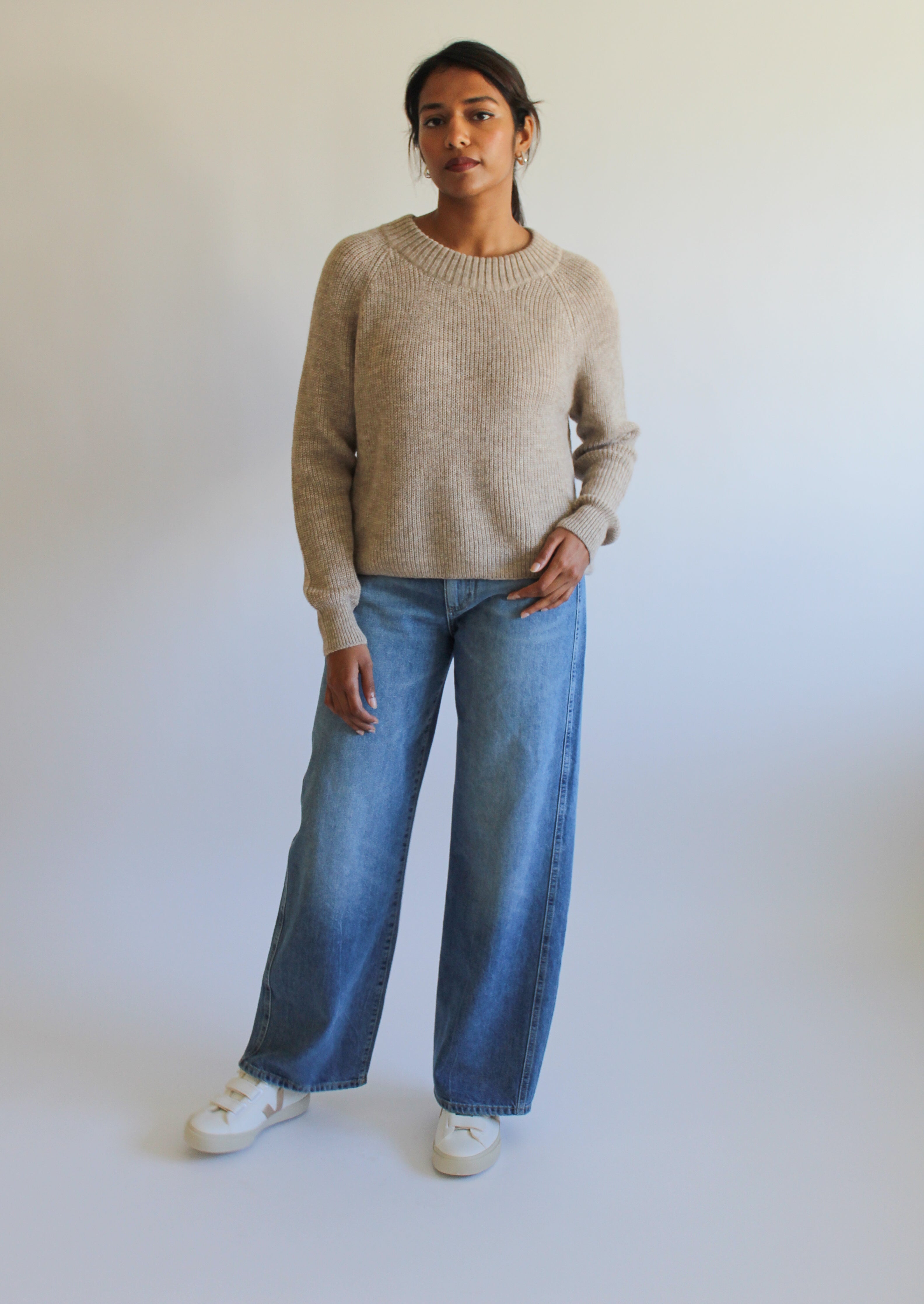 Sattva by Sarah - Cozy Crew Crop Sweater -