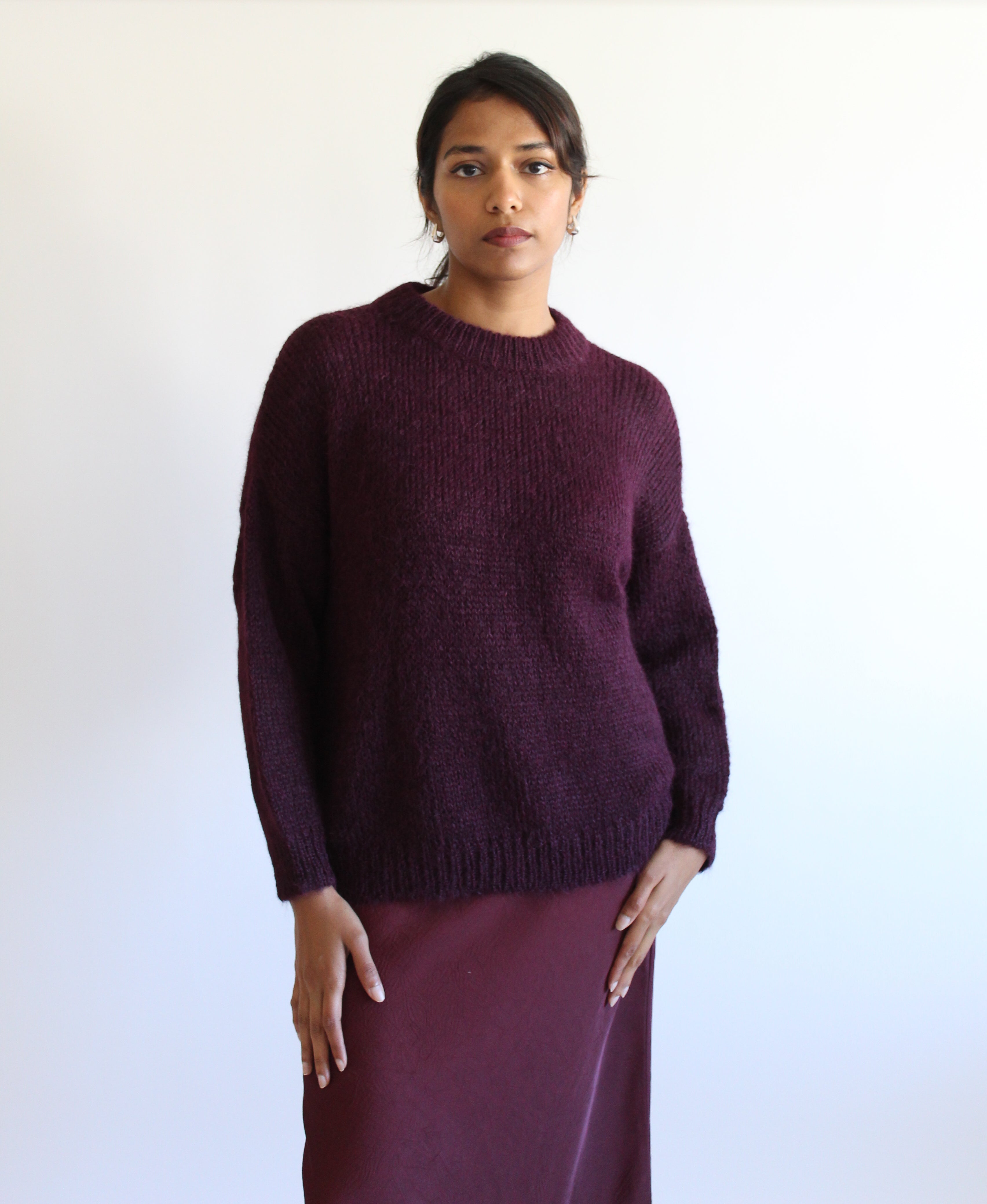 Sattva by Sarah - Boyfriend Crew - Burgundy