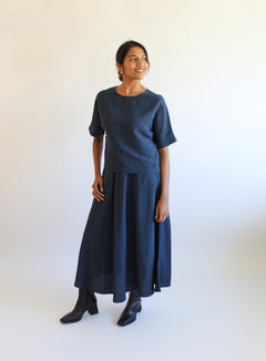 Sattva by Sarah - Long Skirt - Navy