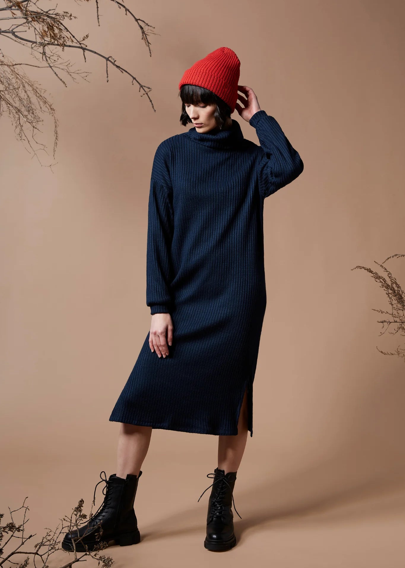 Melow - Jamila Sweater Dress - Marine Navy