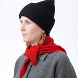 Fuzzy Wool Cravat Scarf – Red