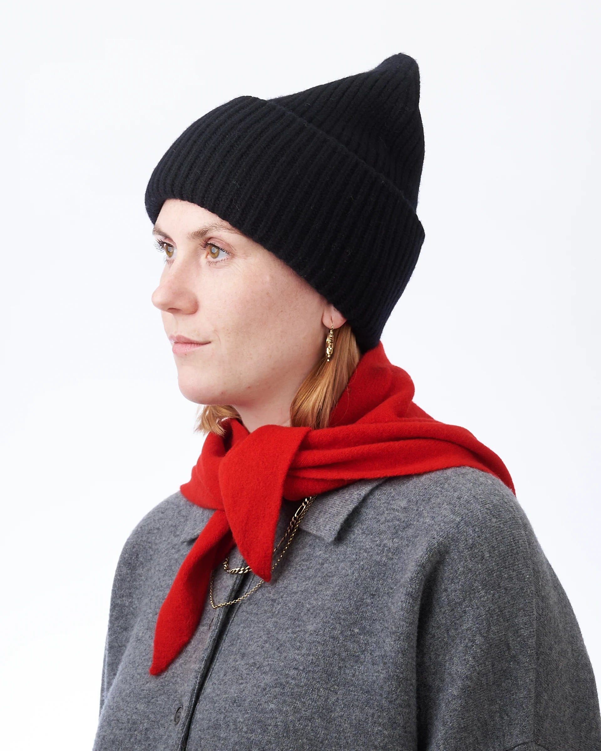 Billy Bamboo - Fuzzy Wool Cravat Scarf – Red -