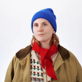 Fuzzy Wool Cravat Scarf – Red