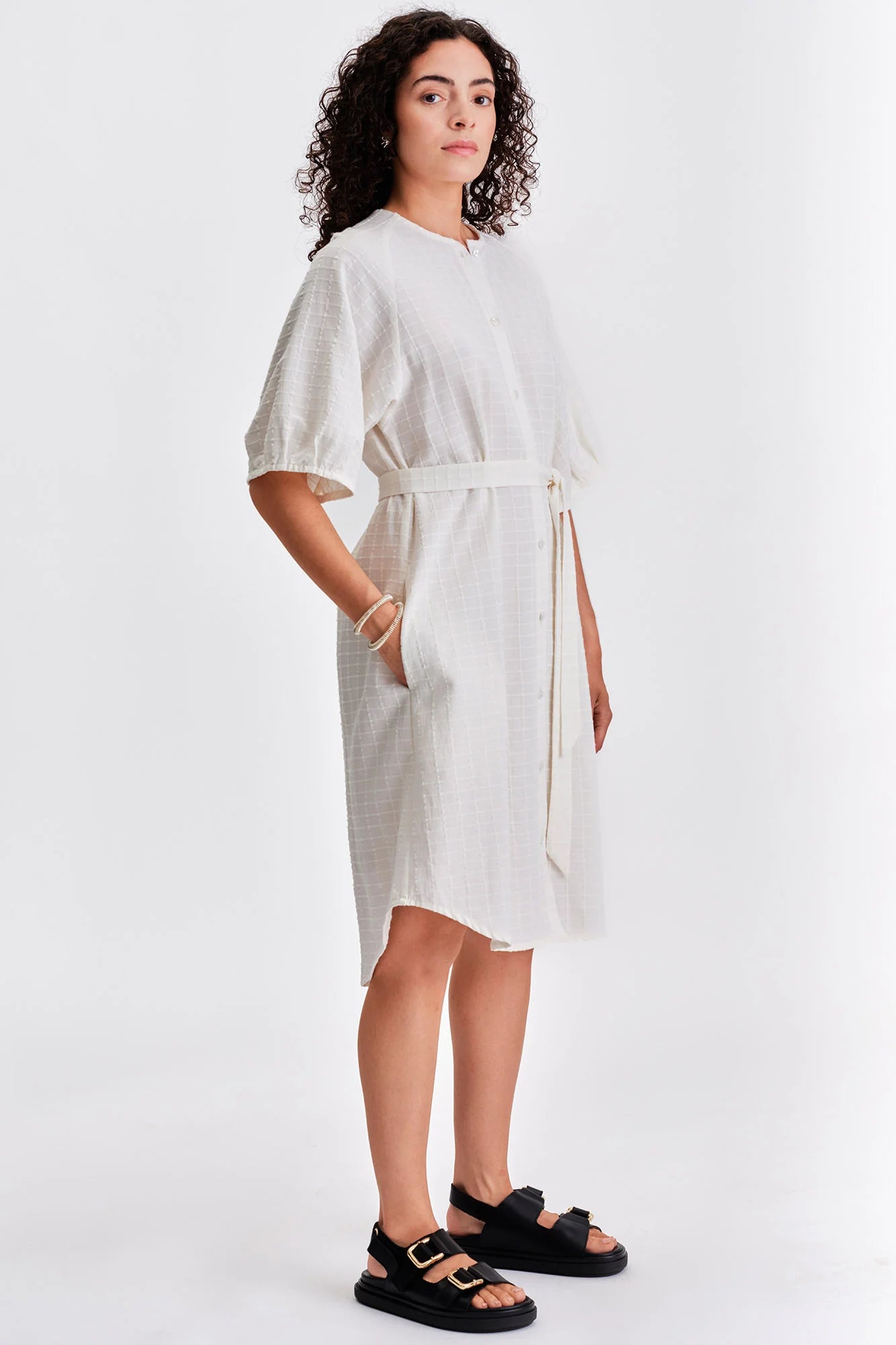 Jennifer Glasgow - Cardinal Button Up Dress - Ivory