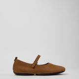 Camper - Right Nina Flat - Brown Nubuck