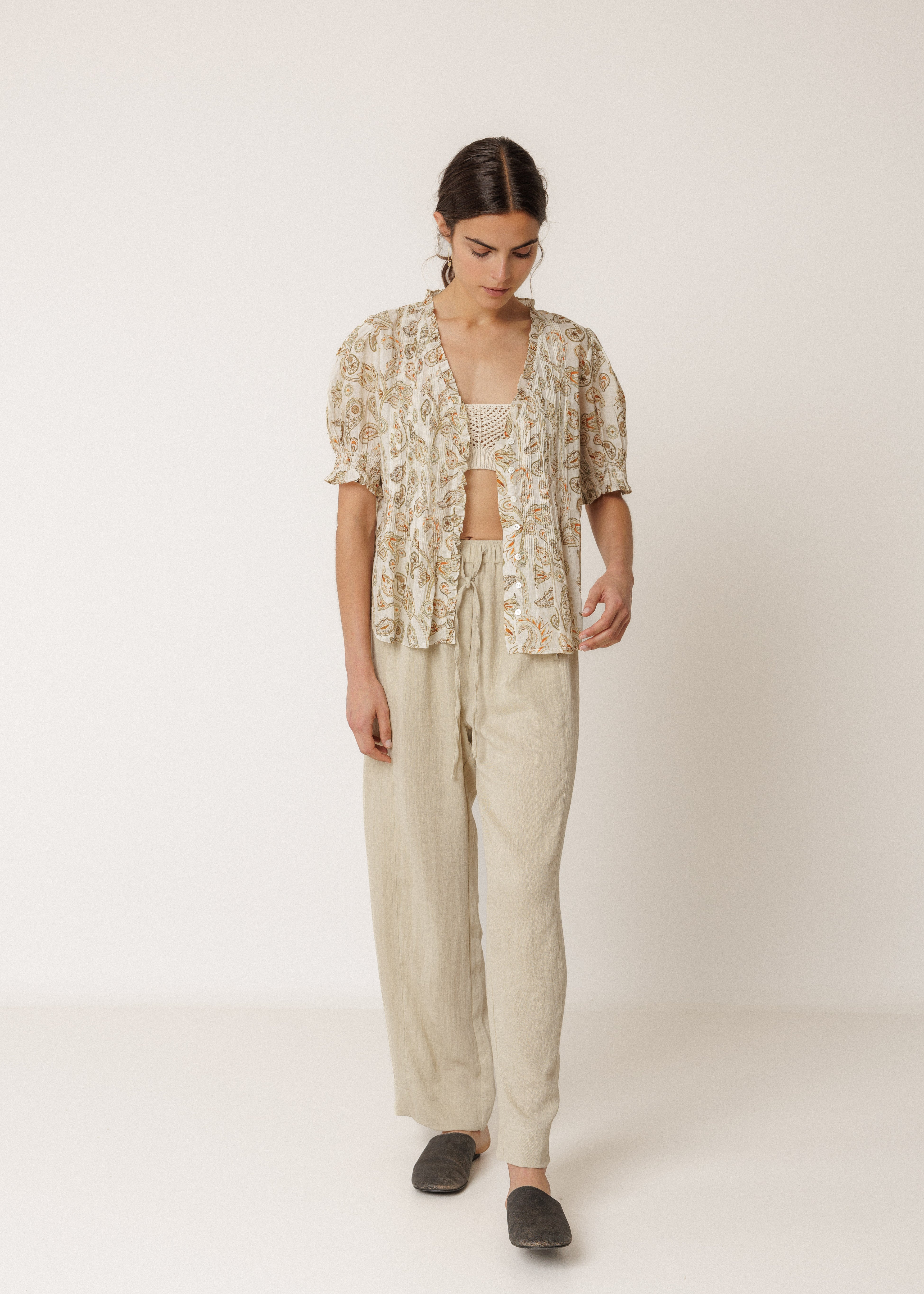 Indi & Cold - Micro-Ruffle Shirt -