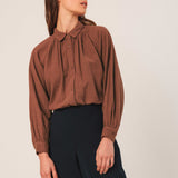 Indi & Cold - Crepe Cotton Shirt - Tabaco