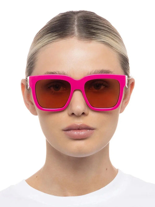 Tradeoff Sunglasses Hot Pink-Le Specs-Sattva Boutique