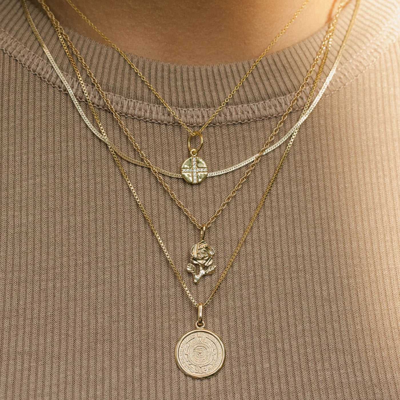 Leah Alexandra - Mayan Necklace – Gold 16-18" -
