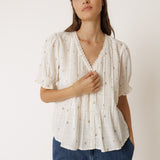 Indi & Cold - Short-Sleeved Elastic Shirt - Crudo
