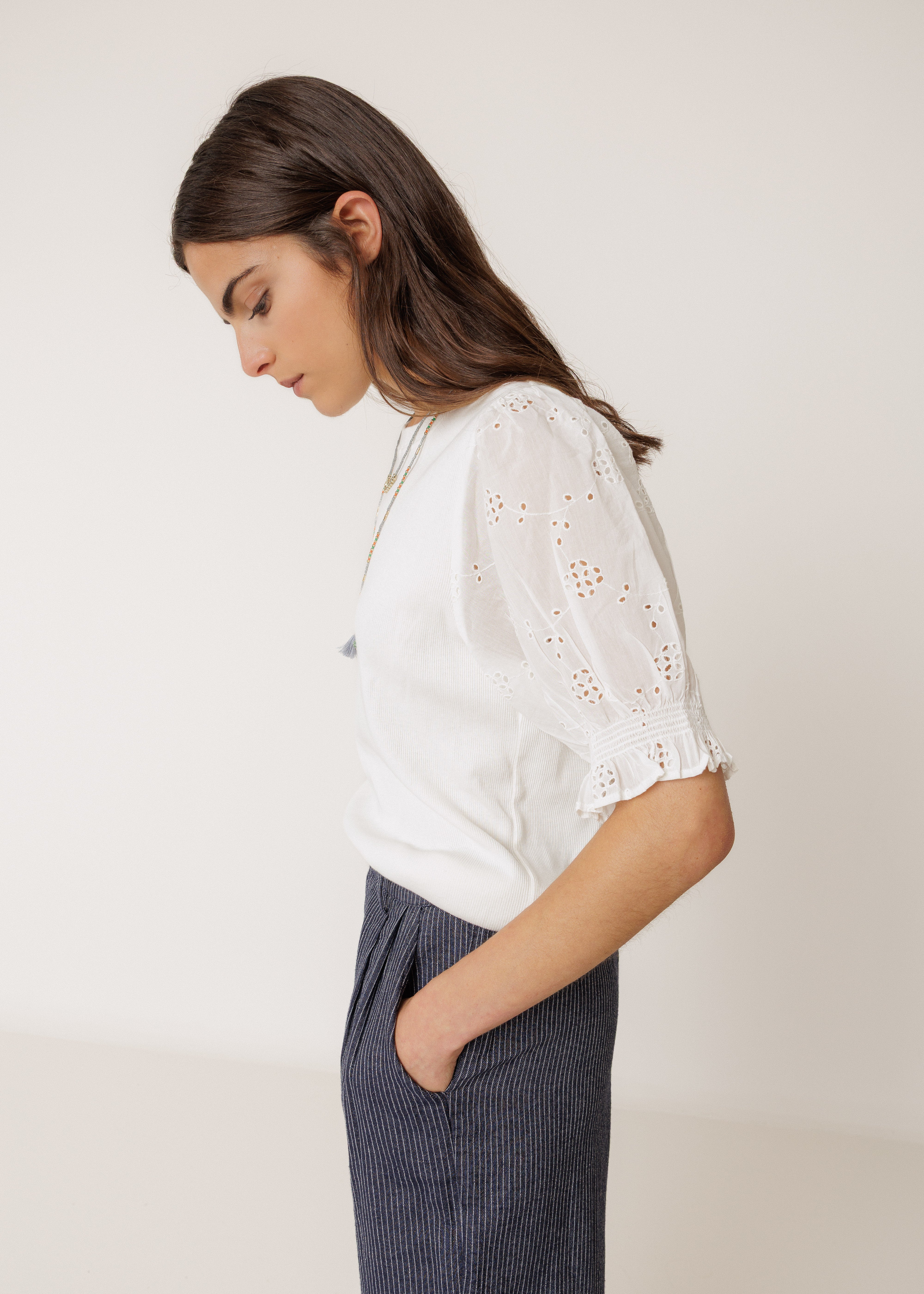 Indi & Cold - Balloon-Sleeve T-Shirt -